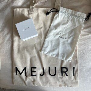 Mejuri Canvas Tote, Dust Bag and Box